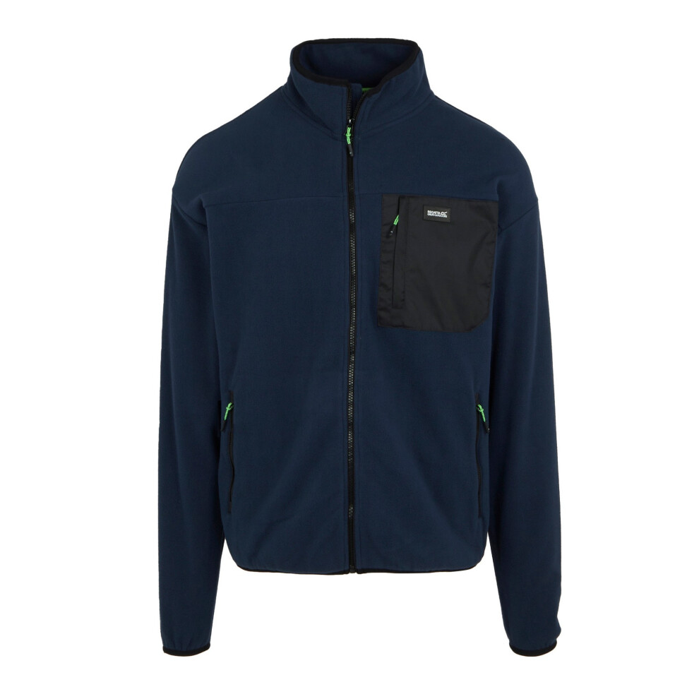 (L, Navy) Regatta Mens Frankie Full Zip Fleece Jacket