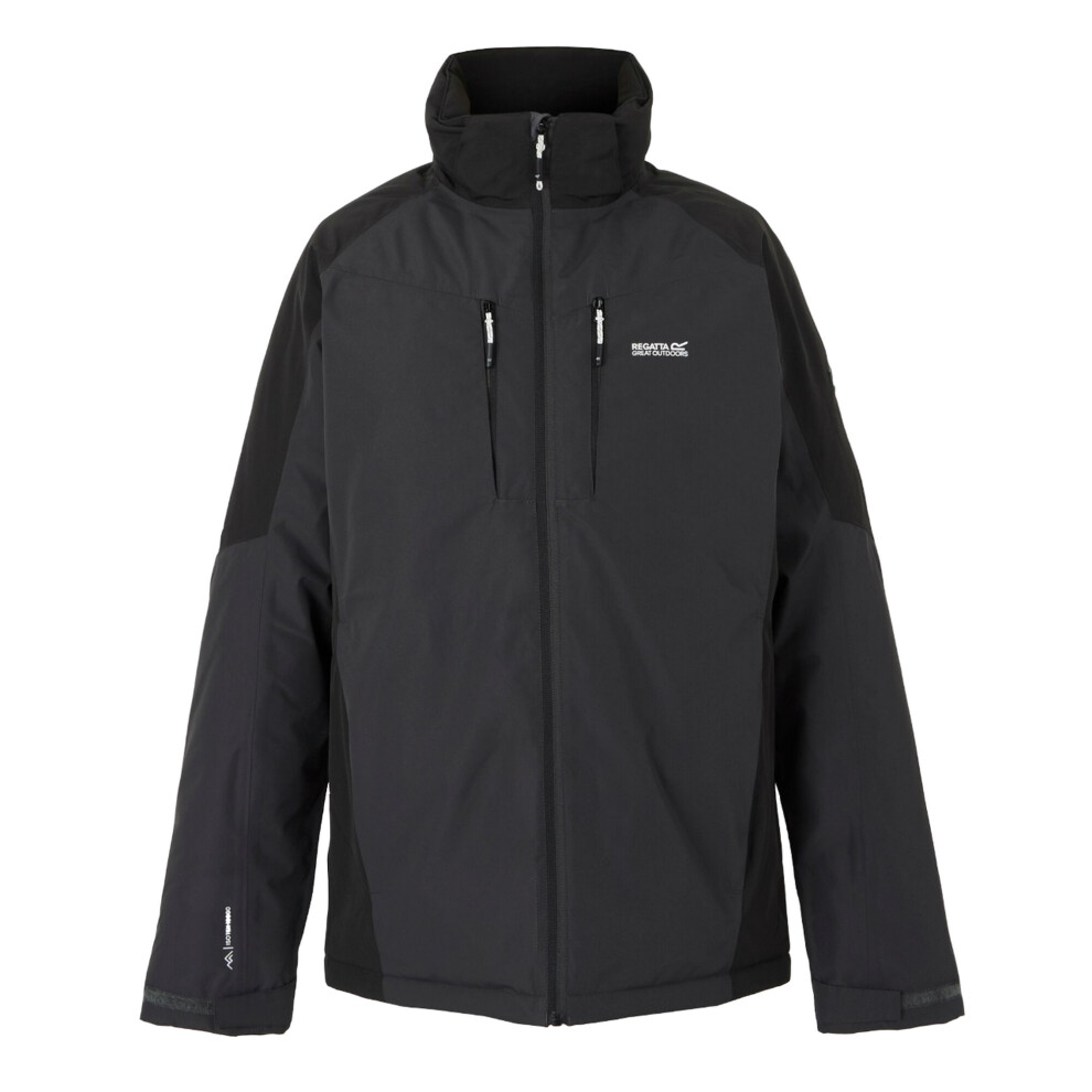 (M, Ash/Black) Regatta Mens Calderdale II Winter Waterproof Jacket