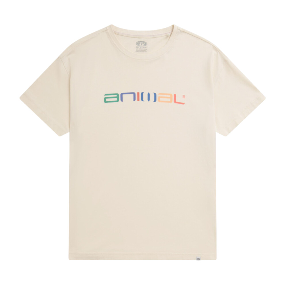 (6 UK, Off White) Animal Womens/Ladies Leena Organic Cotton Boxy T-Shirt