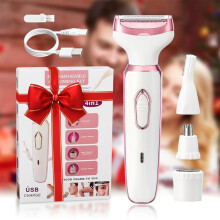 4-in-1 Electric Lady Shaver for Face, Bikini, Arm & Leg