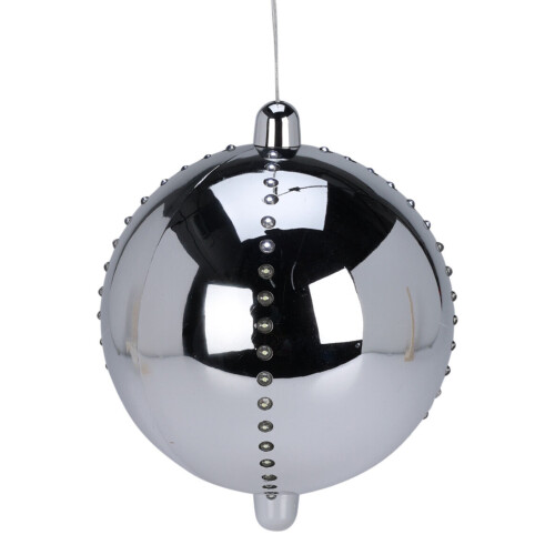 URBN Living (Silver) 15cm LED Light Up Ball Christmas Tree Decoration Warm White Timer