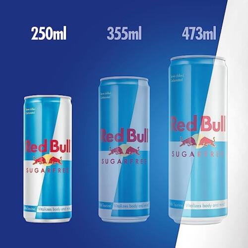 Red Bull Ενεργειακό ποτό Red Bull χωρίς ζάχαρη, 250 ml (συσκευασία των 12) Ηνωμένο Βασίλειο 1