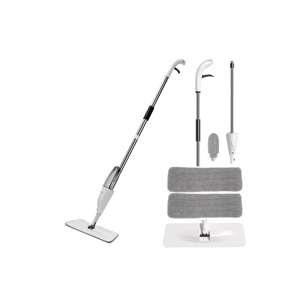 All-in-One Spray Mop: Easy Cleaning with Built-In Refillable Bottle and Washable Pads