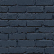 Fine Decor Painted Brick Navy Wallpaper FD43602