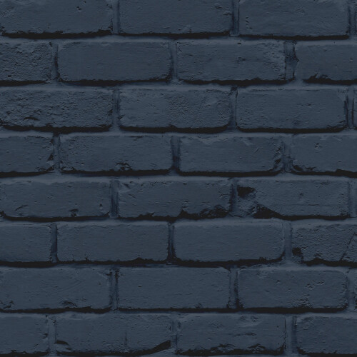 Fine Decor Fine Decor Painted Brick Navy Wallpaper FD43602