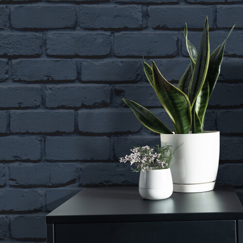 Fine Decor Fine Decor Painted Brick Navy Wallpaper FD43602 2