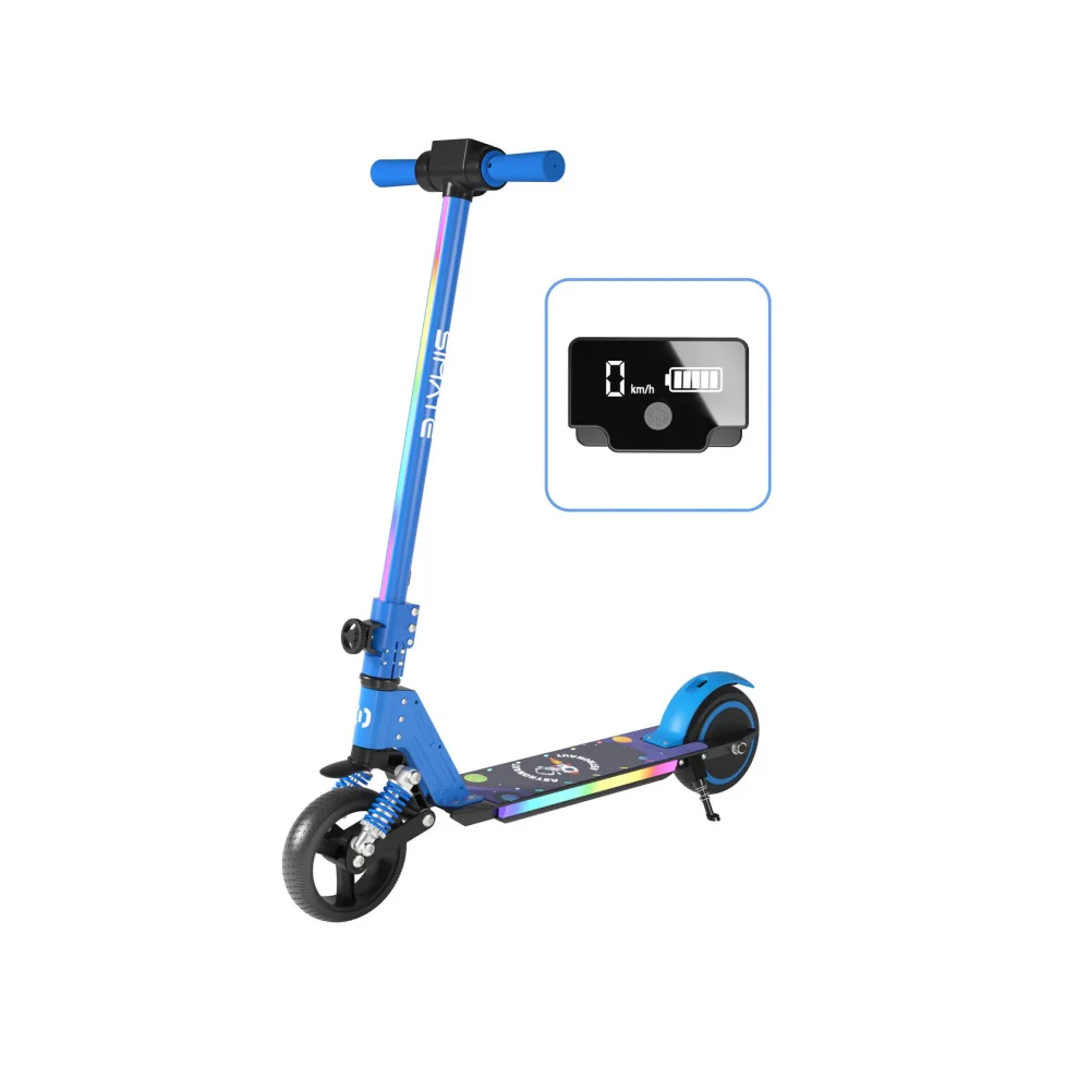 simate-s5-6-5--kid-s-flash-light-foldable-electric-scooter-130w-motor-24v-2-5ah-battery