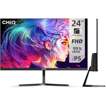 CHiQ 24F650, 24 Inch Monitor, FHD(1920x1080) PC Monitor, 100Hz, Ultra Slim, AMD FreeSync, 99% sRGB, HDMI&DP, VGA, USB, 2024 New