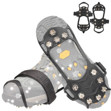(S) Teeth Ice Gripper For Shoes Snow Crampons Studs Ice Snow Camping Walking Shoes Winter Outdoor Equipment