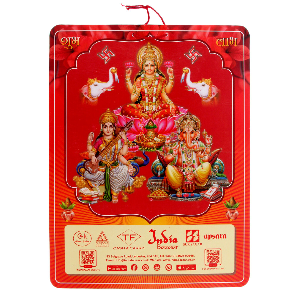 (Lakshmi/Ganesh/Saraswati) Indian Calendar Datta Board Gujarati Panchang Hindu Diwali New Year Calender-image-OPC-PFPX7K5-NEW