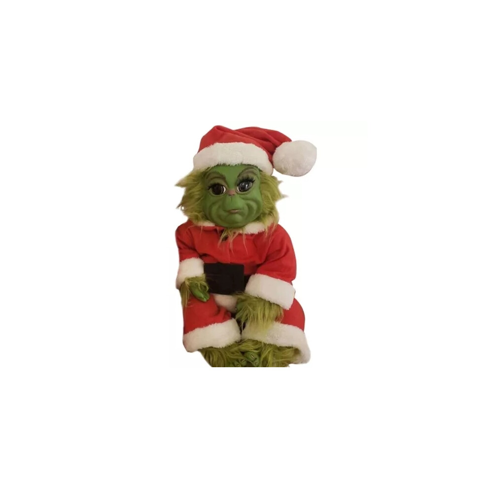 (B) Christmas Grinch Baby Stuffed Plush Toys Grinch Doll Xmas Kids Gifts Home Decor