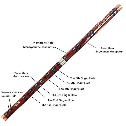 Bamboo Flute Musical Instruments C Key Nese Dizi Transversal 1