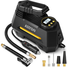 AstroAI Tyre Inflator Air Compressor 12V Portable Electric Auto-Stop Car Tyre Pump with Tyre Pressure Gauge