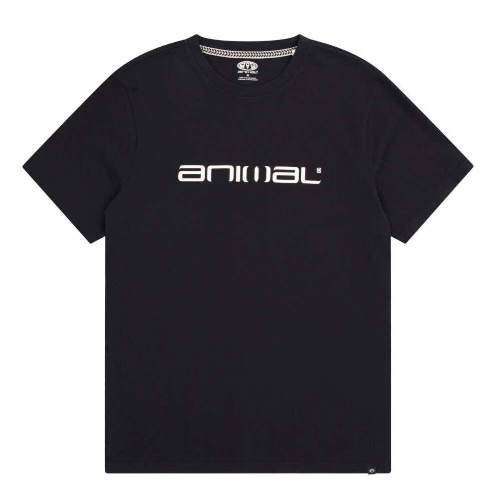 (M, Black) Animal Mens Leon Organic Relaxed Fit T-Shirt