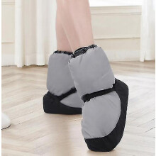 (gray, S) Winter Dance Warm Shoes Ballet Dance Shoes Women's Practice Shoes Adult Thick Bottom Autumn And Winter Quilted Short Boots Practice Cotton Shoes