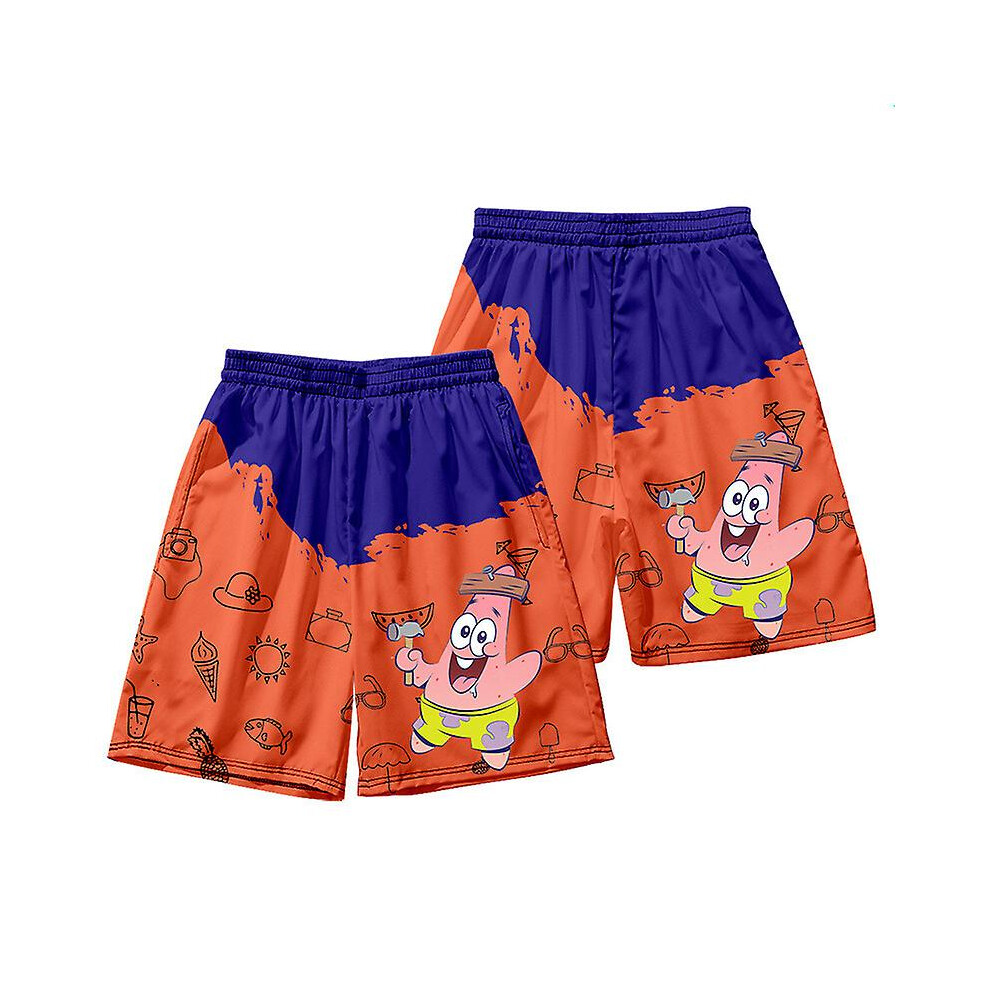 (5, M) Men's Swimwear Patrick Star Short Beach Shorts Pant Quick Dry Beachwear Swim Trunk Swimsuit Surf Board Pants-image-OPC-PFPXFSZ-NEW