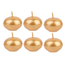 6pcs Smokeless Candles Plating Color Wedding Candle Floating Candles For Propose Valentine's Day Wedding (golden)