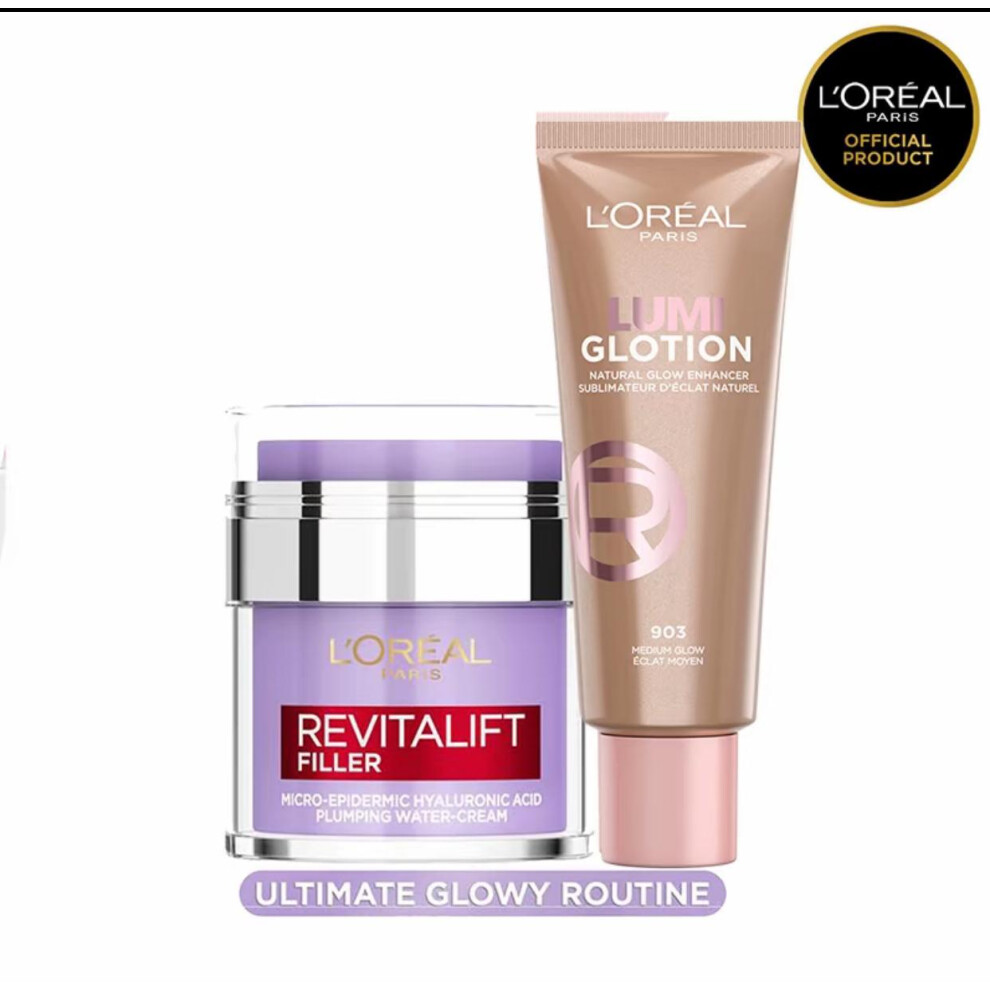 (Glotion 903 Medium Glow + Water Cream) Hydrating Skincare Duo | Glow-Boosting Lotion & Moisture-Rich Cream