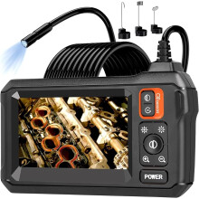 Daxiongmao Borescope Endoscope Camera with Light 1080P HD Inspection Camera, Borescope Camera Light IP67 Waterproof Camera, 16.5ft Flexible