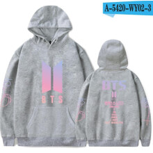 (Grey, XL) Bts Hoodie Love Yourself Hoodie Sweatshirt
