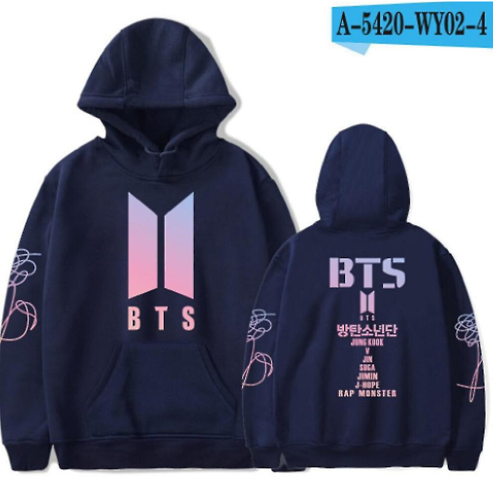 (Navy, M) Bts Hoodie Love Yourself Hoodie Sweatshirt