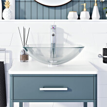 BELOFAY Modern Glass Counter Top Wash Basin Sink