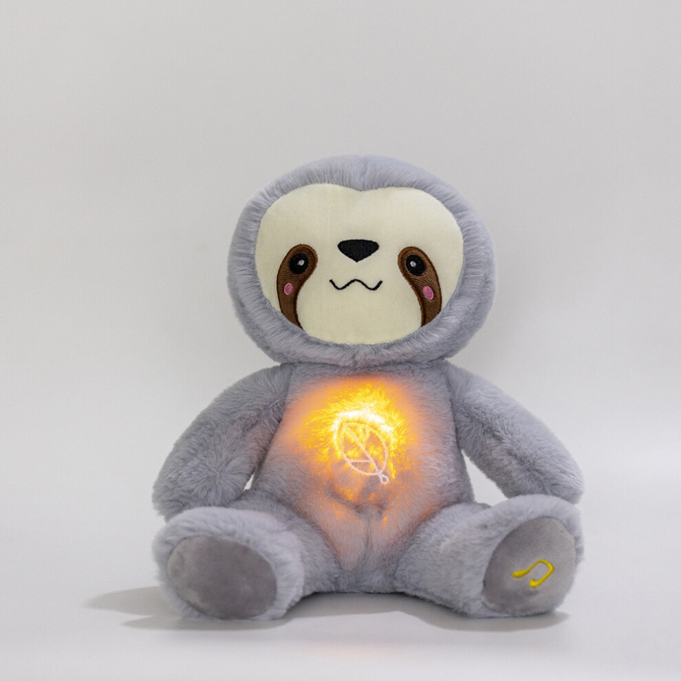 Breathing Sloth Plush Toy Baby Soothing Bear Doll Baby Sleep Companion Sound And Plushie Light