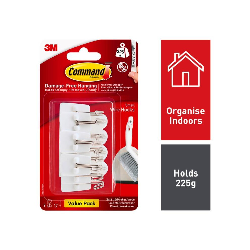 Command Small Wire Hooks (Pack of 9)