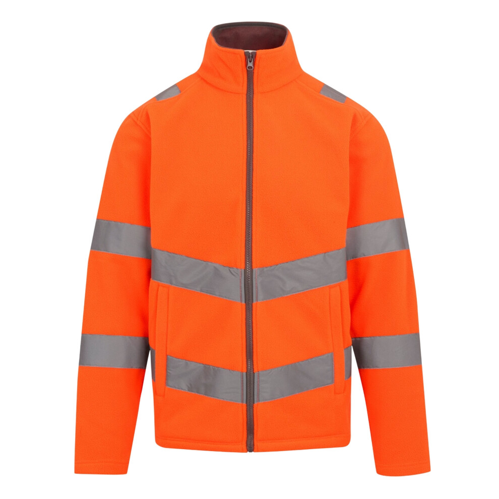 (4XL, Orange) Regatta Unisex Adult Pro Contract Thor High-Vis Fleece Jacket