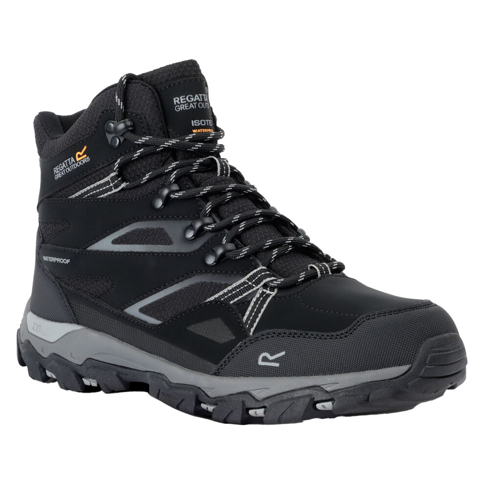 (12 UK, Black/Granite) Regatta Mens Holcombe III Walking Boots