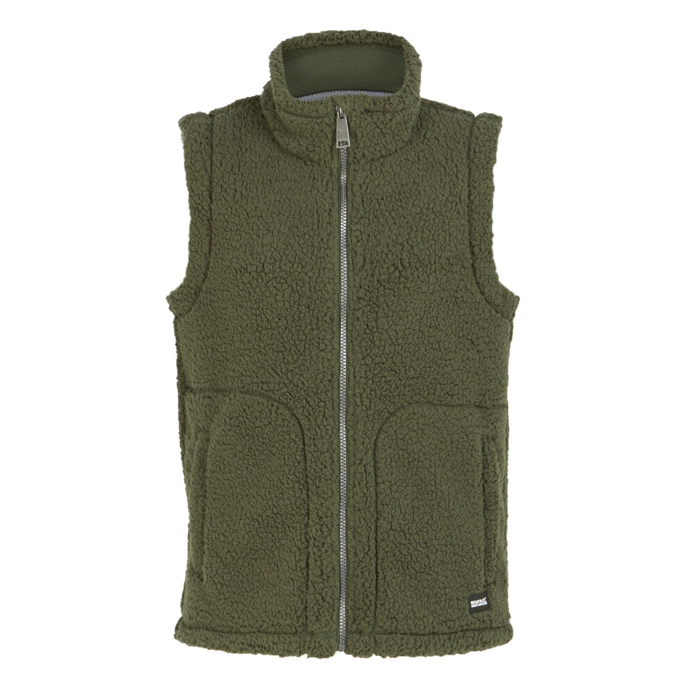 (16 UK, Dark Khaki) Regatta Womens/Ladies Calmry Borg Fleece Lined Gilet