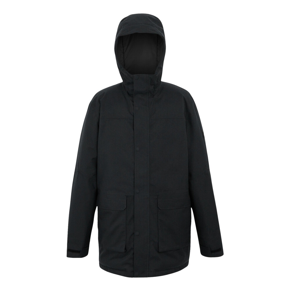 (S, Black Marl/Black) Regatta Mens Ezdale Waterproof Insulated Jacket