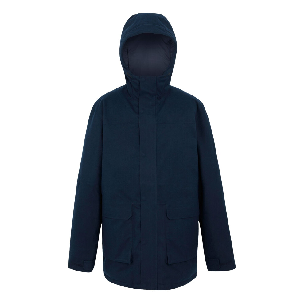 (L, Navy/Navy Marl) Regatta Mens Ezdale Waterproof Insulated Jacket