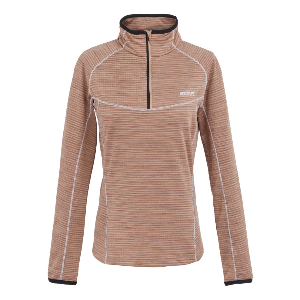 (16 UK, Warm Taupe) Regatta Womens/Ladies Yonder II Half Zip Fleece Top