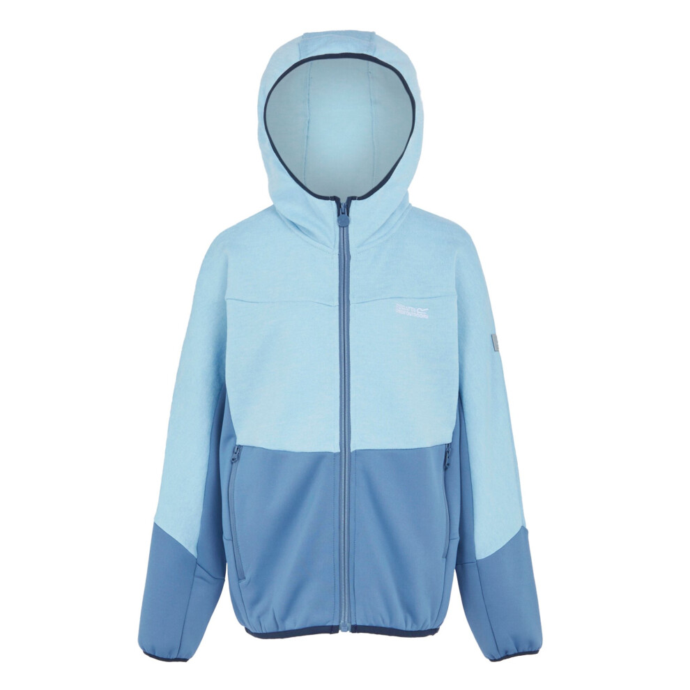 (7-8 Years, Clear Sky/Coronet Blue) Regatta Childrens/Kids Dissolver IX Marl Full Zip Fleece Jacket