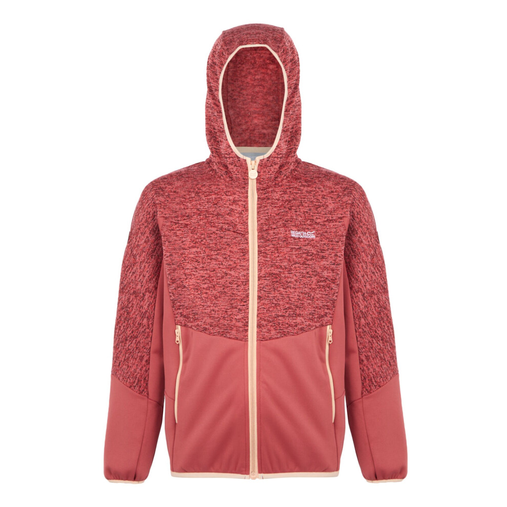 (13 Years, Red Sky/Mineral Red) Regatta Childrens/Kids Dissolver IX Marl Full Zip Fleece Jacket