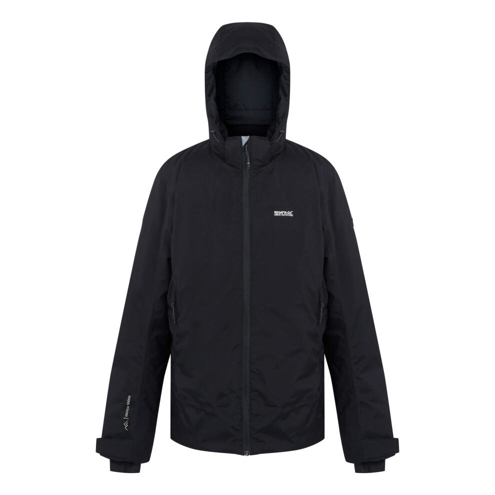 (L, Black) Regatta Mens Frelton Waterproof Insulated Jacket