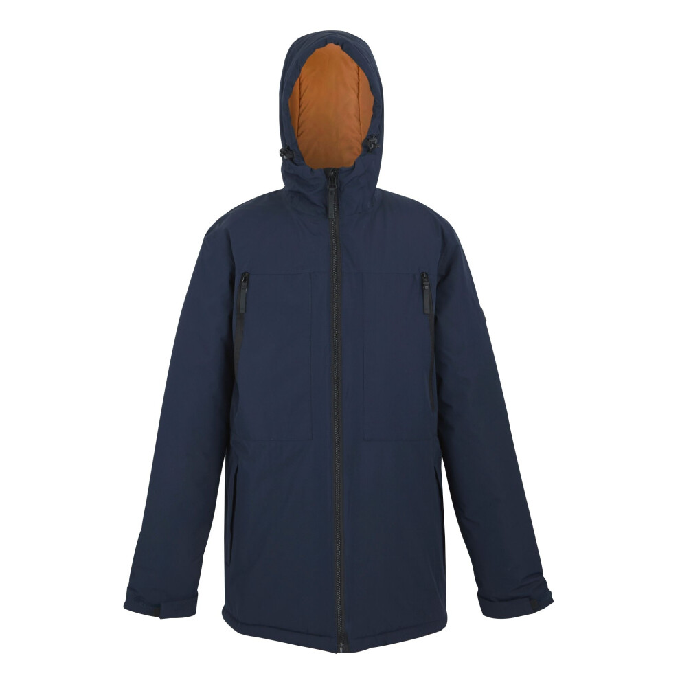 (M, Navy/Fox) Regatta Mens Larrick II Waterproof Insulated Jacket