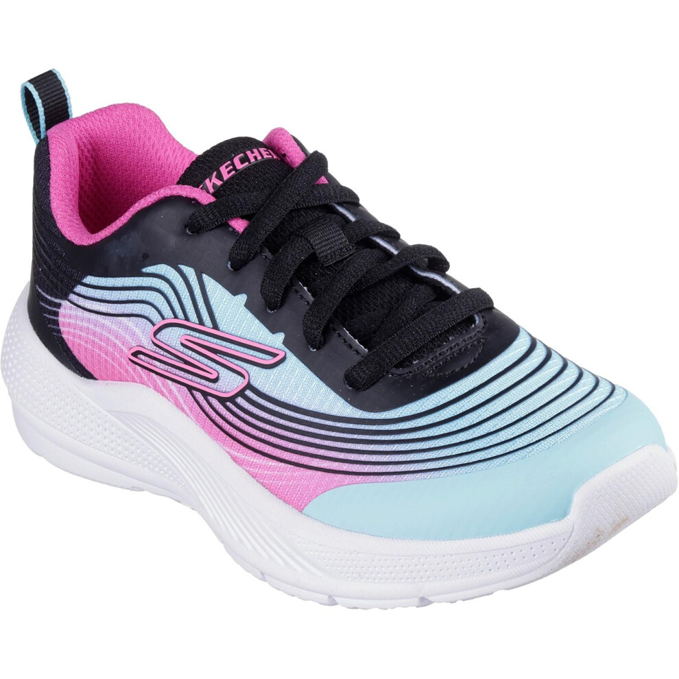 (13 UK Child, Aqua/Purple) Skechers Childrens/Kids Microspec Advance Trainers