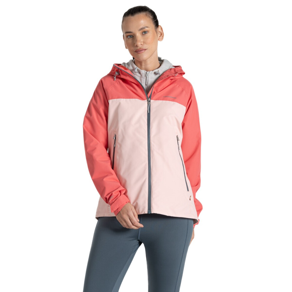 (12 UK, Deep Coral/Pink Peach) Craghoppers Womens/Ladies Vanth Waterproof Jacket