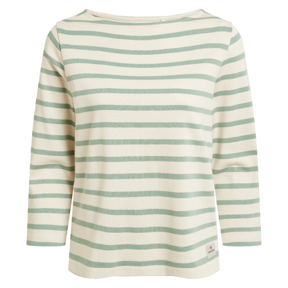 (14 UK, Pale Pistachio) Craghoppers Womens/Ladies Painne Stripe Long-Sleeved Top