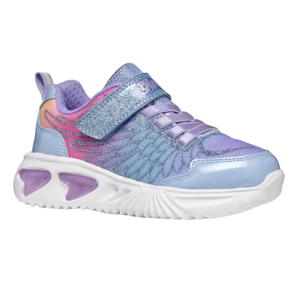 (10.5 UK Child, Sky/Multicoloured) Geox Girls Assister Wing Trainers