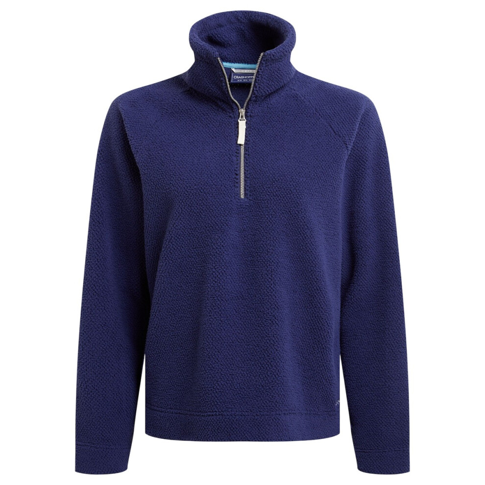 (12 UK, Indigo Blue) Craghoppers Womens/Ladies Raya Half Zip Fleece Top