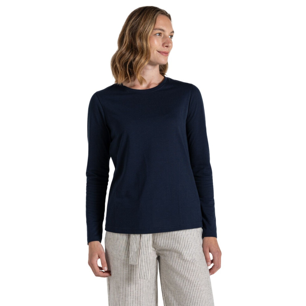 (10 UK, Blue Navy) Craghoppers Womens/Ladies Akona Nosilife Long-Sleeved Top