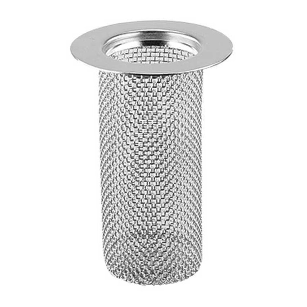 (Silver, Long style) Stainless Steel Sink Strainer for Bathroom and Kitchen