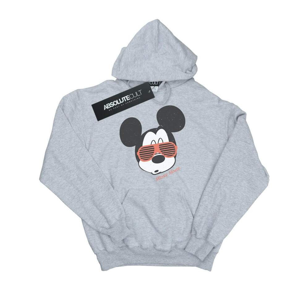 (3XL, Sports Grey) Disney Mens Mickey Mouse Sunglasses Hoodie
