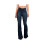 (Navy Blue, L) (Navy, M) Women's Jeans High Waist Loose Button Down Trousers Casual Flares 1
