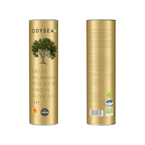 PDO Kalamata Extra Virgin Olive Oil 1L Round Tin 2