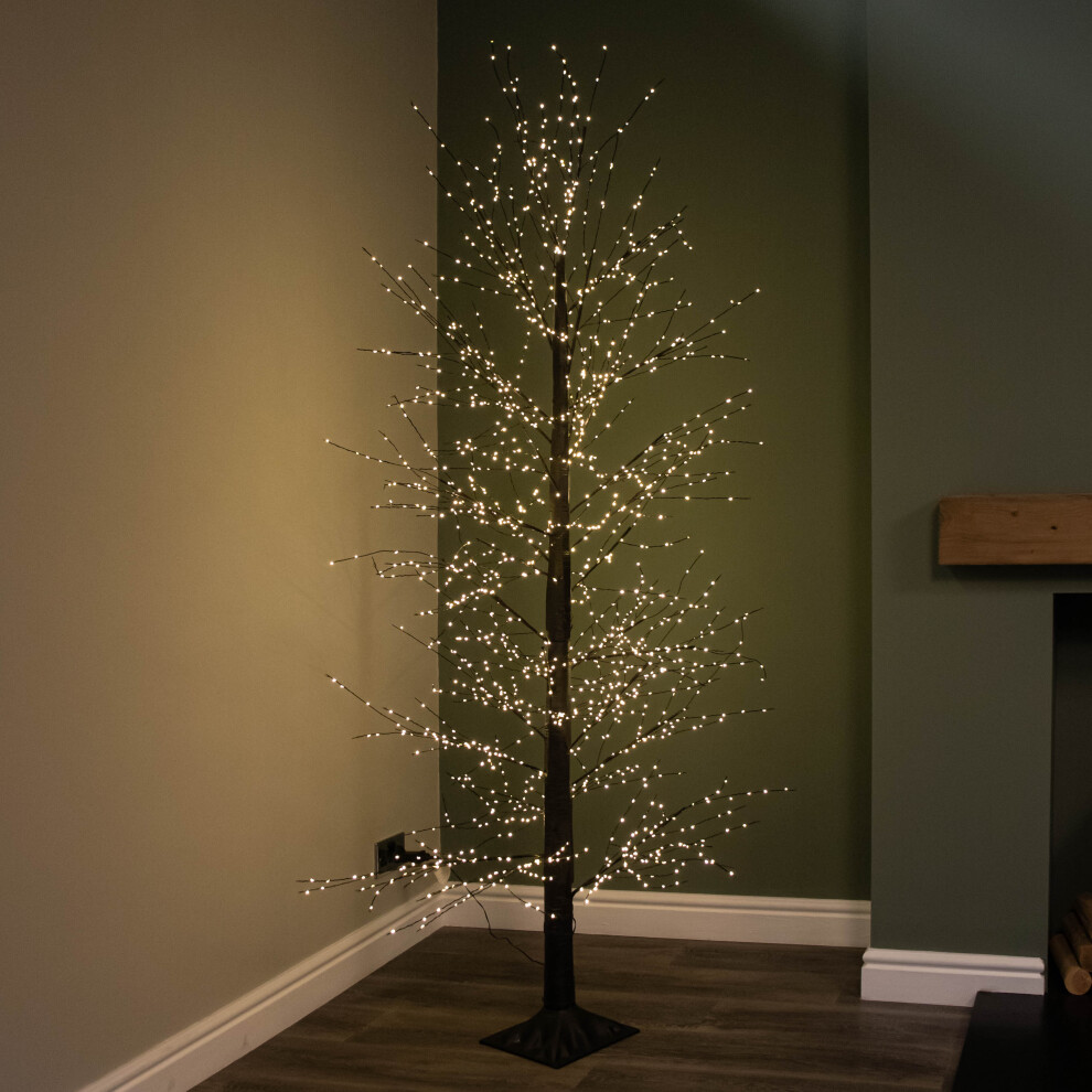 Light/Black/White 7Ft (2.1M) Up Micro Dot Christmas Tree With 1700 Static & Twinkling Warm Leds - Image 4