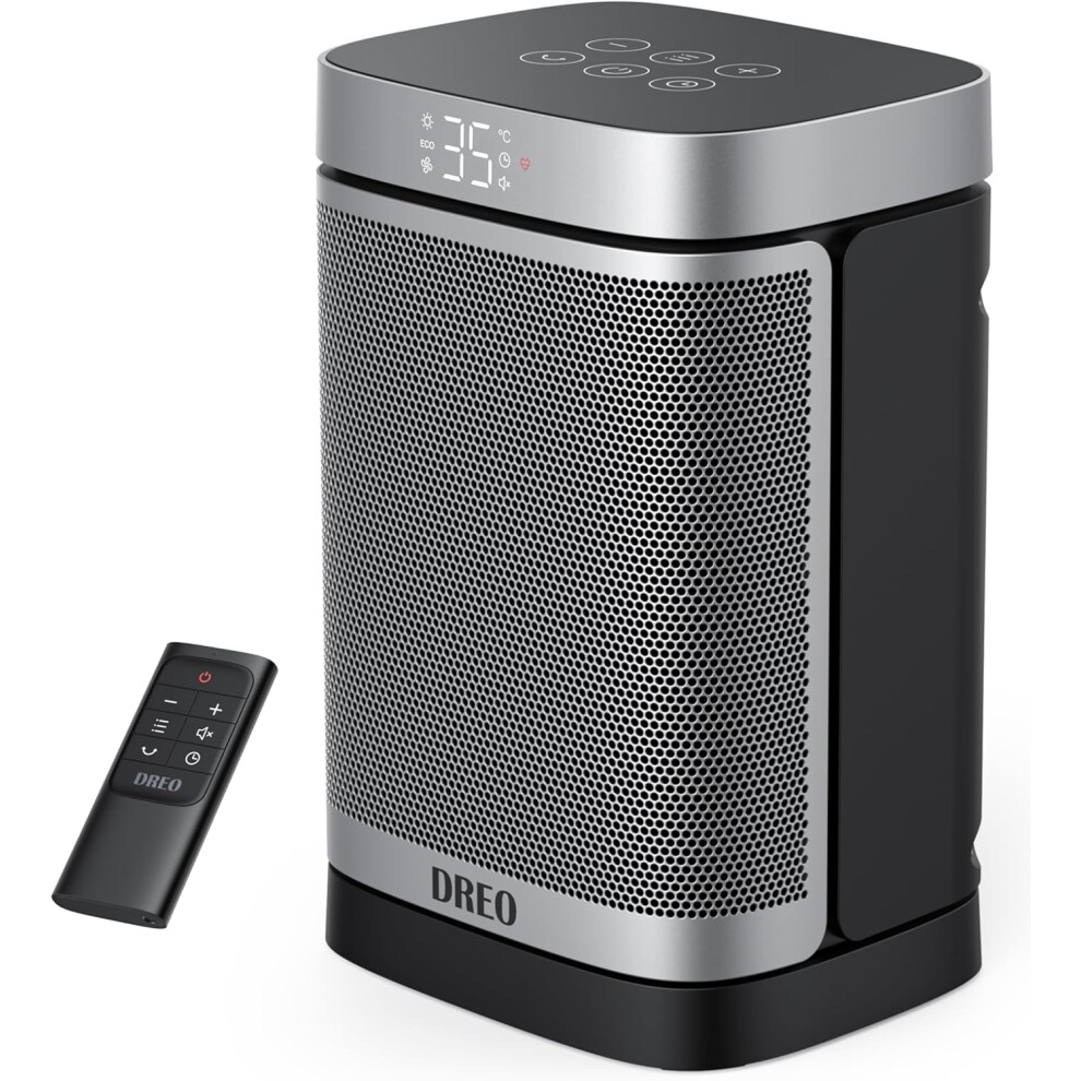 Dreo Space Heater, 70Â° Oscillating Electric PTC Ceramic Heater Thermostat Remote Control 1-12H Timer Energy-Saving-ECO-Mode